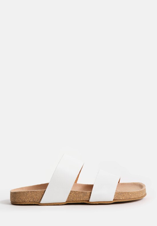 Daniela Gregis Leather Fascione Sandals in White