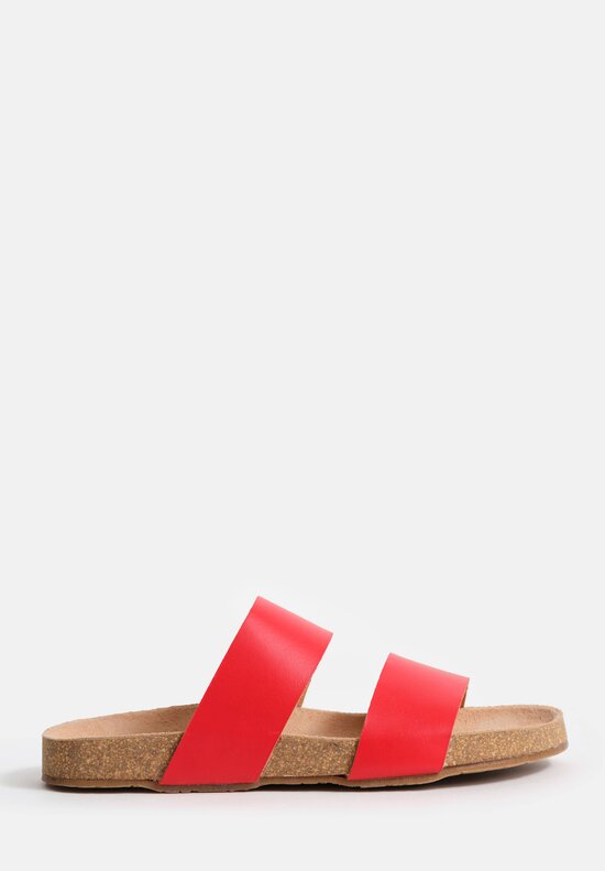 Daniela Gregis Leather Fascione Sandals in Red