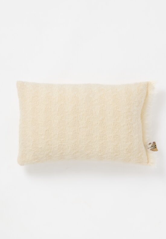 The House of Lyria Mohair Blend Temperanza Pillowcase in Cream