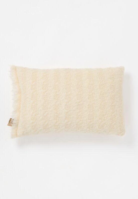 The House of Lyria Mohair Blend Temperanza Pillowcase in Cream