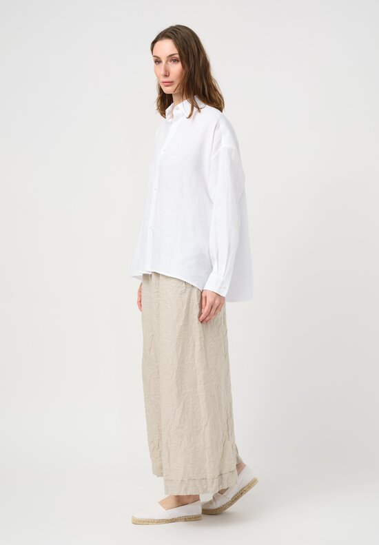 Daniela Gregis Linen Uomo Larga Shirt in Ottico White
