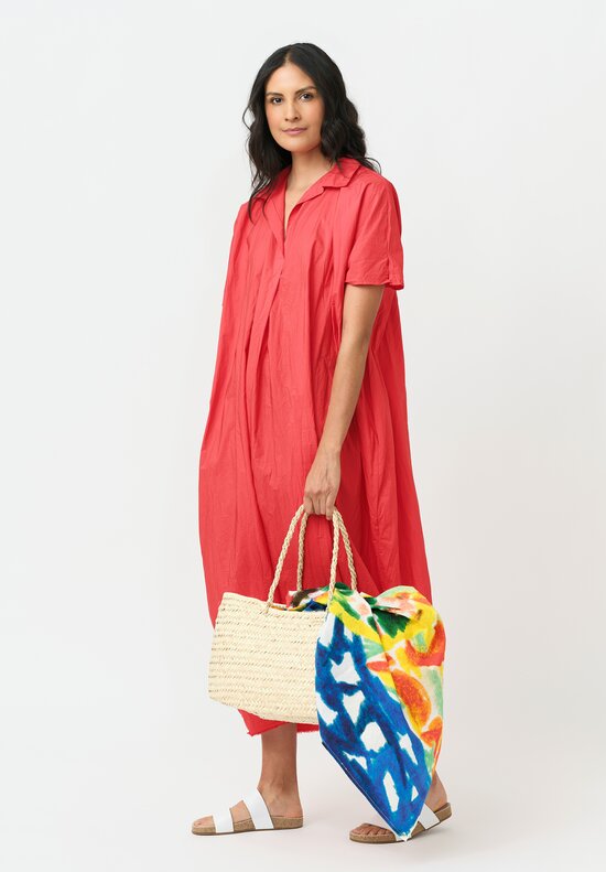 Daniela Gregis Washed Cotton Scialle Scarf in Basilico Drawing