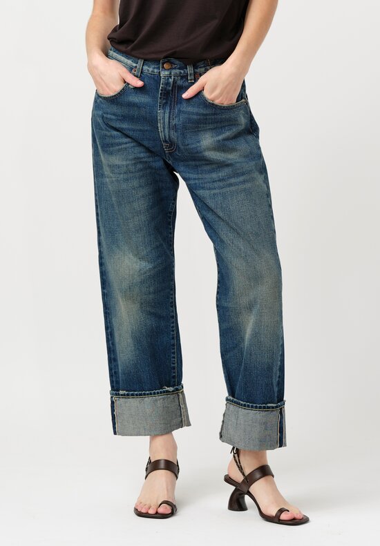 R13 Distressed Boyfriend Jean in Jake Black | Santa Fe Dry