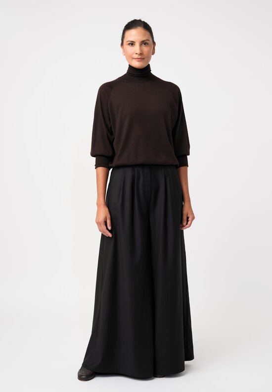 Dusan Tasmania Notched & Pleated Pants in Black