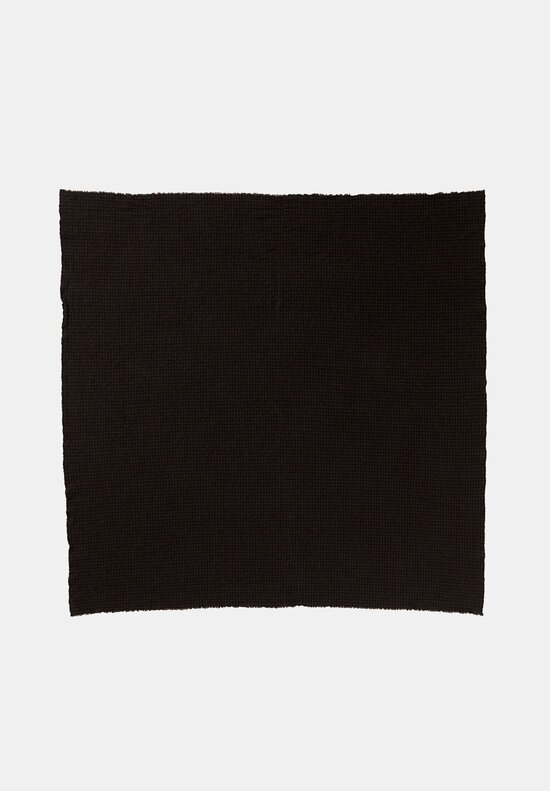 Daniela Gregis Washed Cashmere Scialle Scarf Dark Blue Checkered	