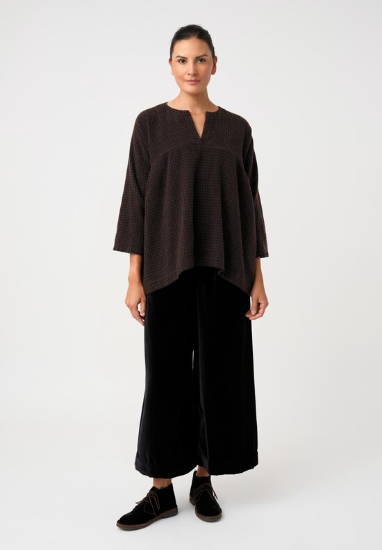 Daniela Gregis Washed Cotton Velvet Pigiama Tasche Pants in Navy Blue	