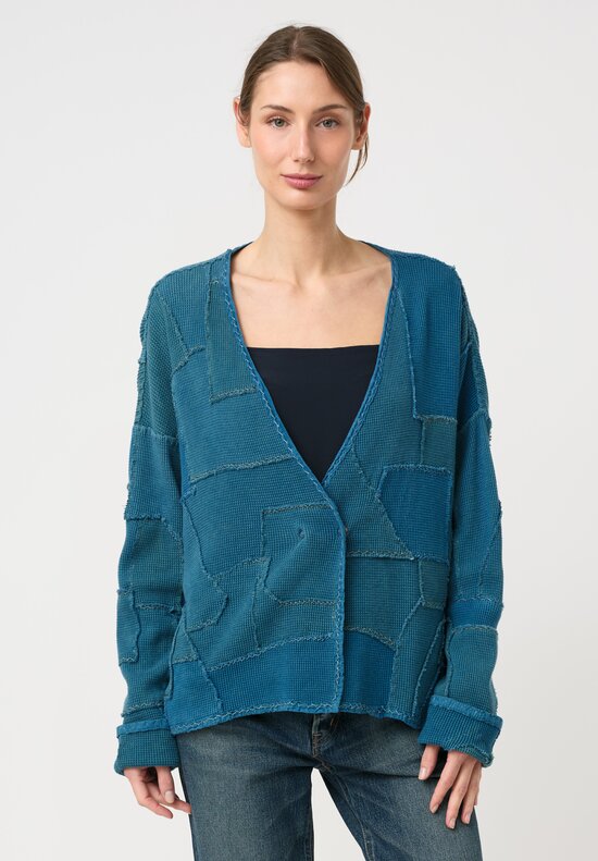 Alabama Chanin Zero Waste Cotton Waffle Knit Patchwork Jacket