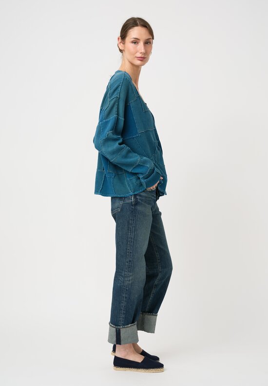 Alabama Chanin Zero Waste Cotton Waffle Knit Patchwork Jacket