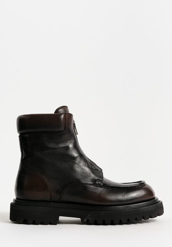 Officine Creative Leather Wisal T Zip-Up Ankle Boots