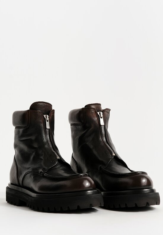 Officine Creative Leather Wisal T Zip-Up Ankle Boots