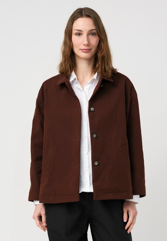 Bergfabel Cotton Blend Uli Jacket in Rust Brown