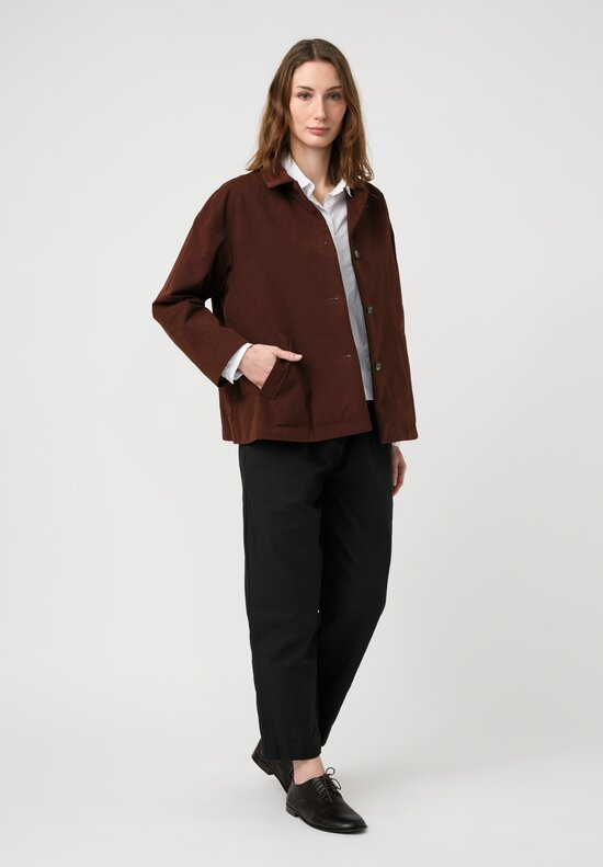 Bergfabel Cotton Blend Uli Jacket in Rust Brown