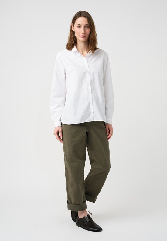 Bergfabel Cotton Blend Maria Pants in Khaki Green