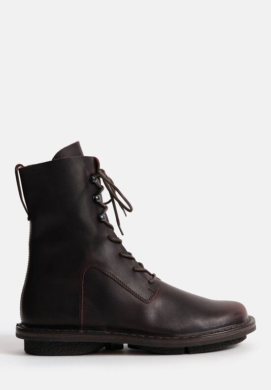 Trippen Leather Bert Bootie in Espresso Brown	