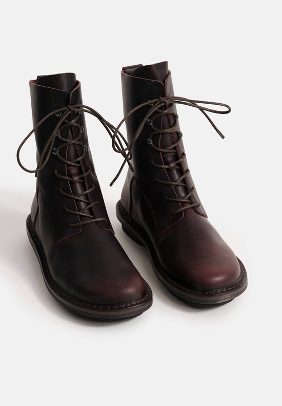 Trippen Leather Bert Bootie in Espresso Brown	