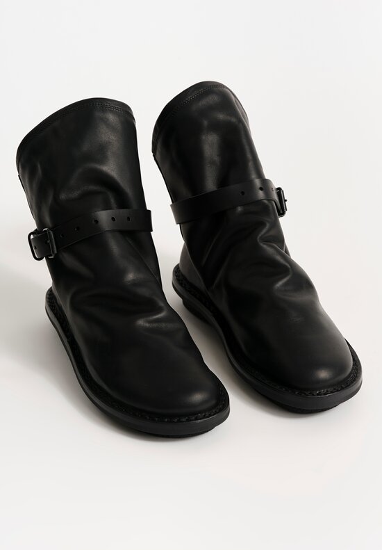 Trippen Wax-Finish Bomb Bootie in Black	
