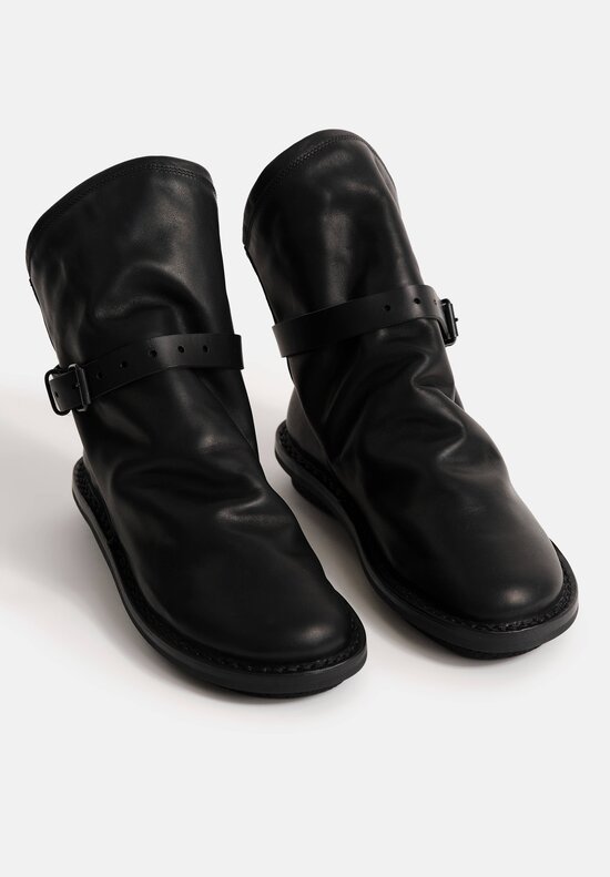 Trippen Wax-Finish Bomb Bootie in Black	