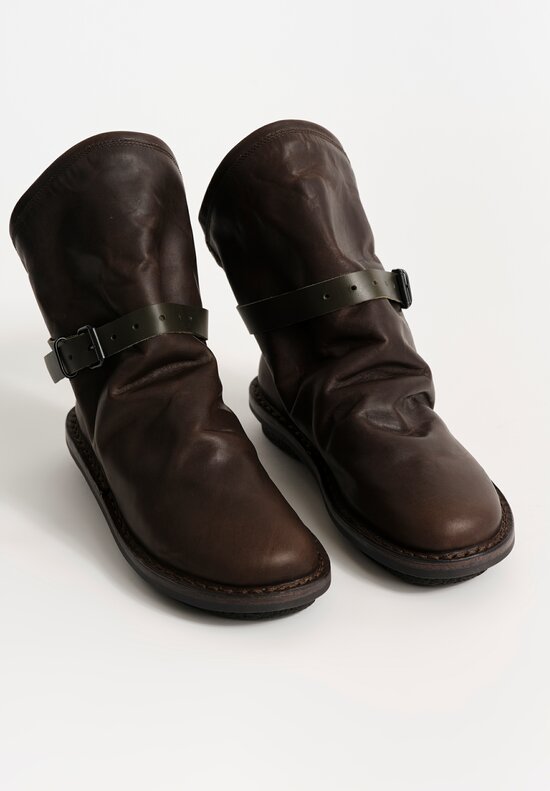 Trippen Wax-Finish Bomb Bootie in Brown 