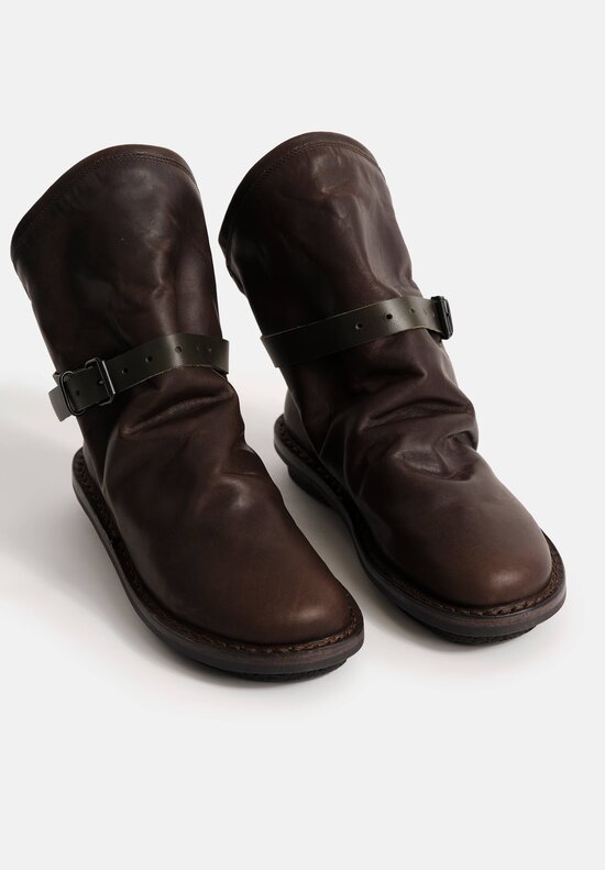 Trippen Wax-Finish Bomb Bootie in Brown 