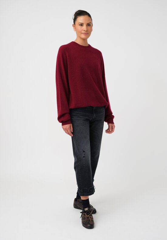 Frenckenberger Cashmere Boyfriend Round Neck Sweater