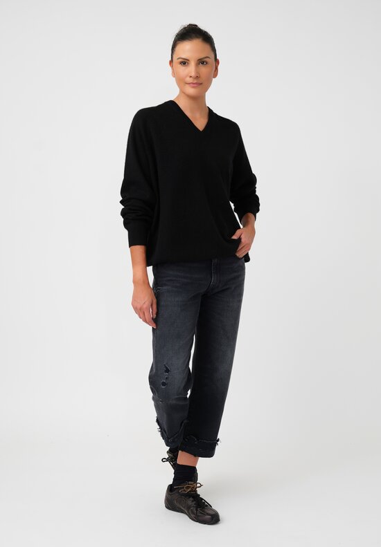 Frenckenberger Cashmere Boyfriend V-Neck Sweater