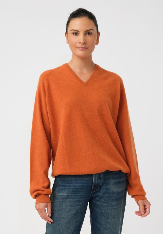 Frenckenberger Cashmere Boyfriend V-Neck Sweater