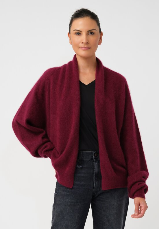 Frenckenberger Cashmere Silk Short Open Front Cardigan