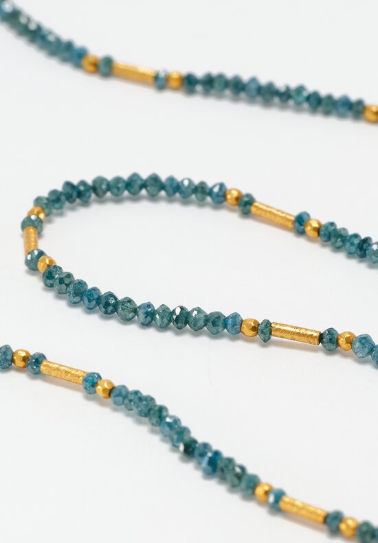 Greig Porter 18k and Blue Diamond Necklace