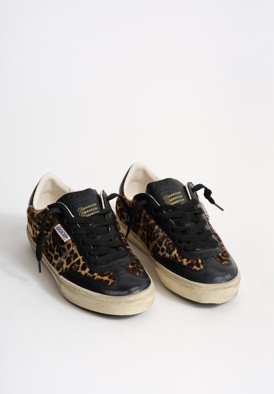 Golden Goose Horse Hair & Leather Leopard Soul-Star Sneaker	