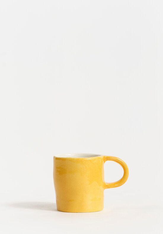 Stamperia Bertozzi Handmade Porcelain Espresso Cup Giallo Yellow
