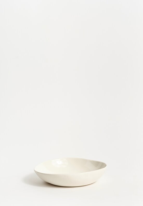 Stamperia Bertozzi Handmade Porcelain Hand Stamped Pasta Bowl Anchovies Blue