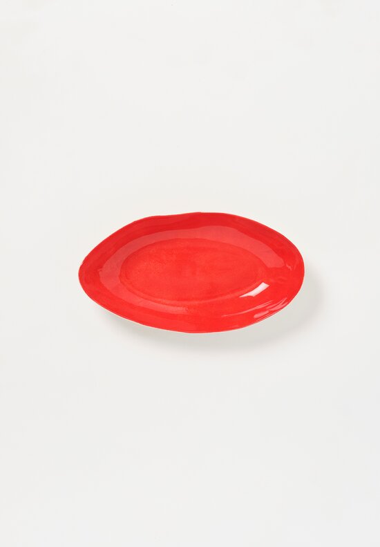 Stamperia Bertozzi Handmade Porcelain Interior Painted Barchetta Rosso Red