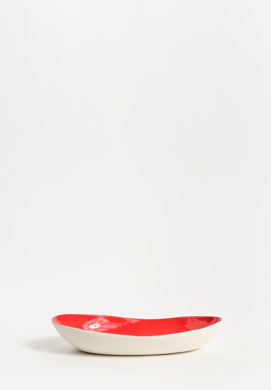 Stamperia Bertozzi Handmade Porcelain Interior Painted Barchetta Rosso Red