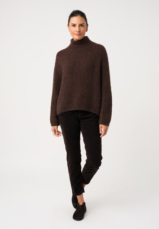 Wommelsdorff Cashemere Knit Yara Turtleneck Sweater in Brown