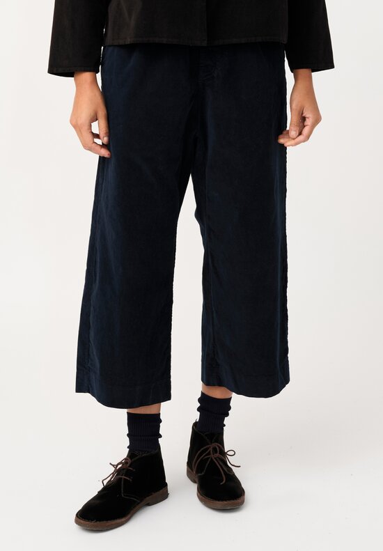 Album di Famiglia Cotton Velvet W&S Pants in Ink Blue