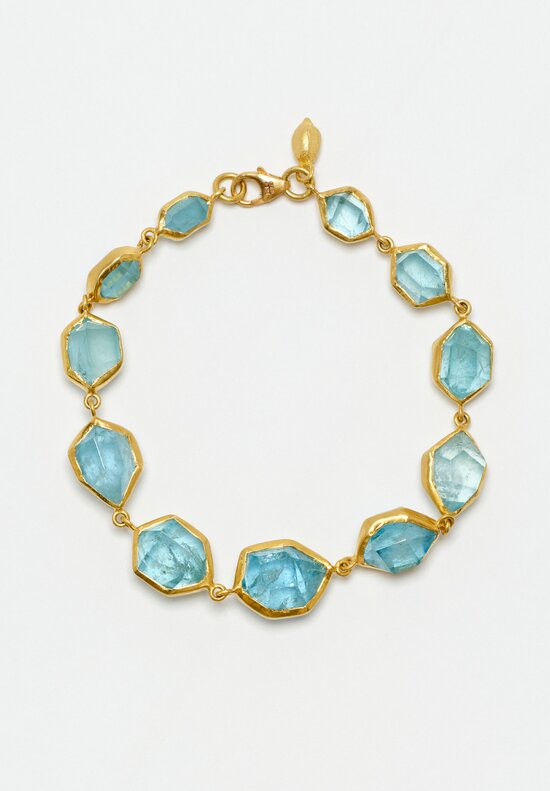 Pippa Small 18k, Aquamarine Full Stone Bracelet