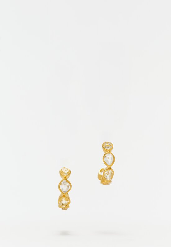 Pippa Small 18k, Herkimer Diamond Thela Small Earrings 3.1 cts