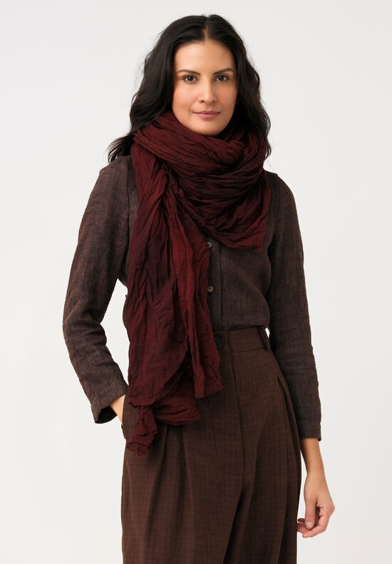 Biek Verstappen Thermal Gauze Scarf in Dark Cherry Red