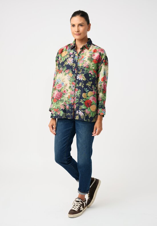 Péro Silk Floral Button-Down