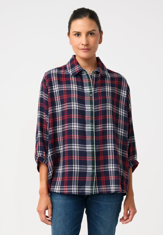 Péro Pashmina Plaid Button Down