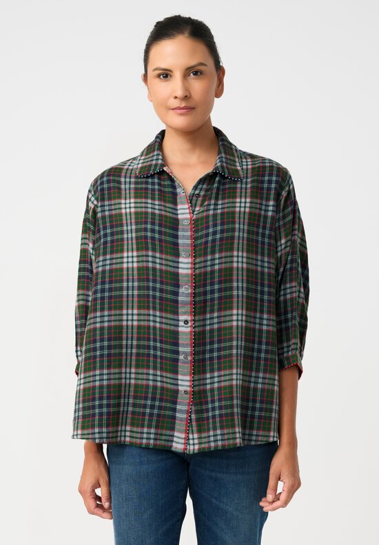 Péro Pashmina Plaid Button Down