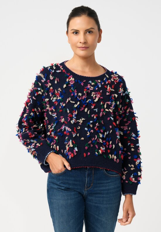 Péro Hand-Knit Confetti Knots Pullover