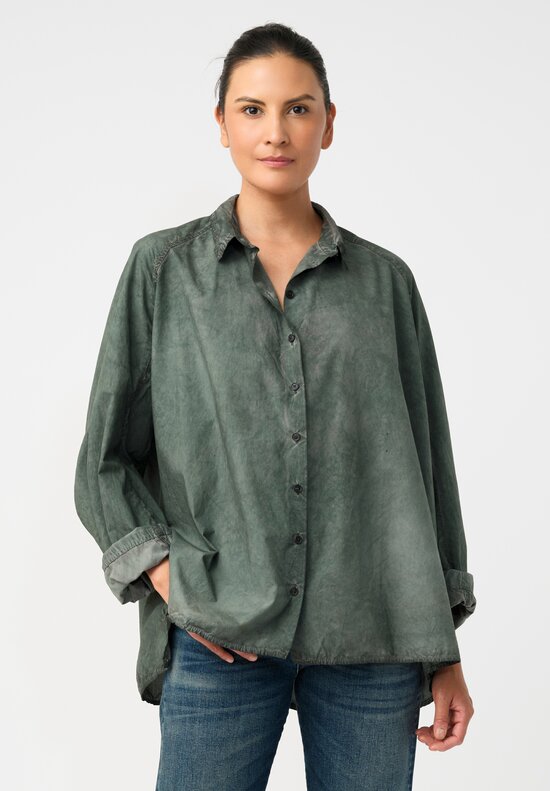 Rundholz DIP Cotton Raglan Sleeve Button Down Shirt