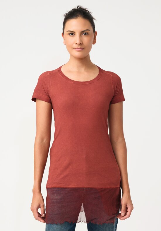 Rundholz DIP Ribbed Cotton Jersey Tee with Mesh Hemline