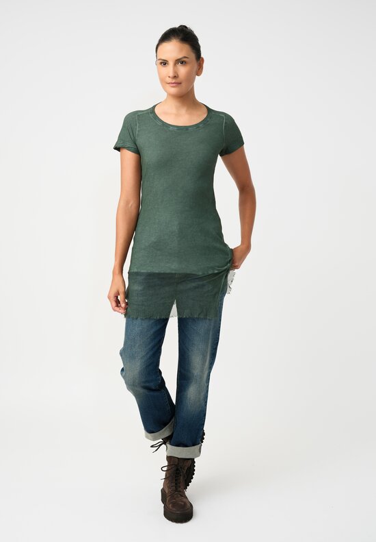 Rundholz DIP Ribbed Cotton Jersey Tee with Mesh Hemline