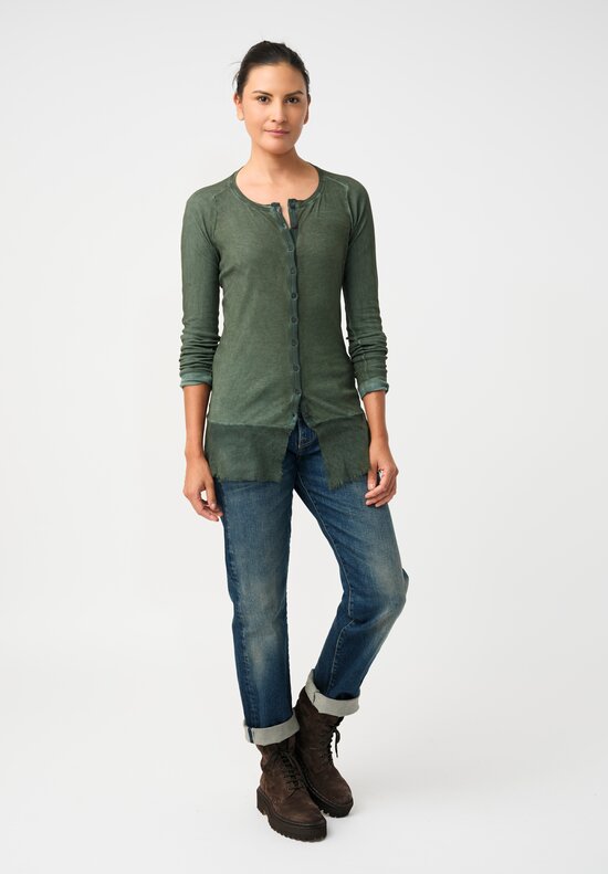 Rundholz DIP Ribbed Cotton Jersey Mesh-Hemmed Henley