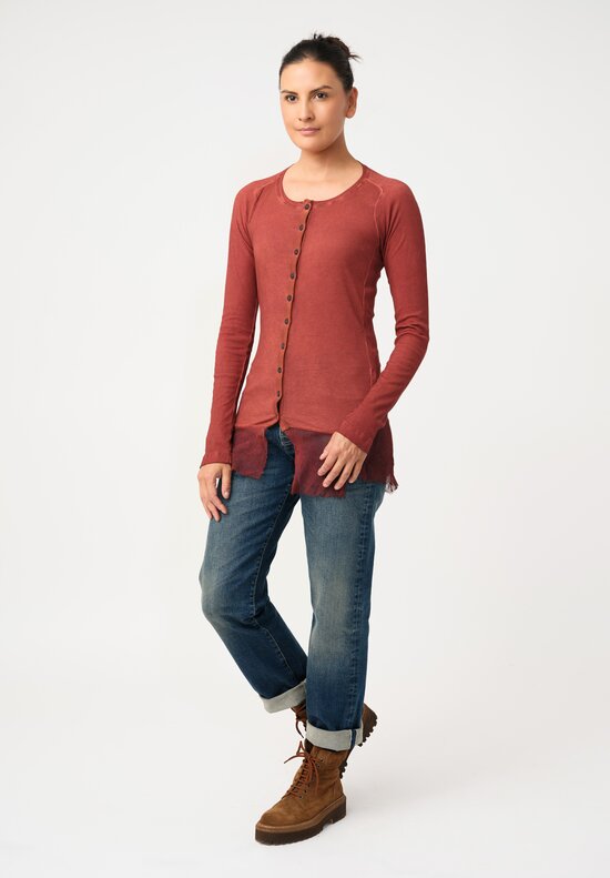 Rundholz DIP Ribbed Cotton Jersey Mesh-Hemmed Henley