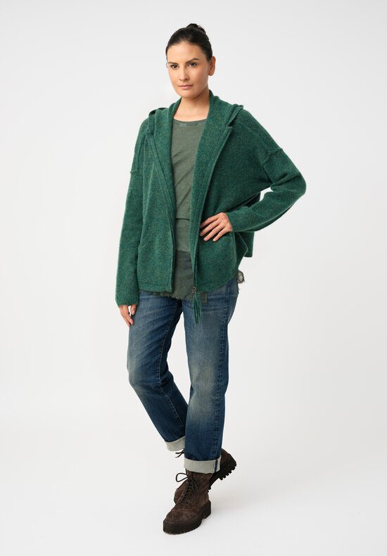 Rundholz DIP Knit Alpaca Blend Zip Front Hooded Sweater