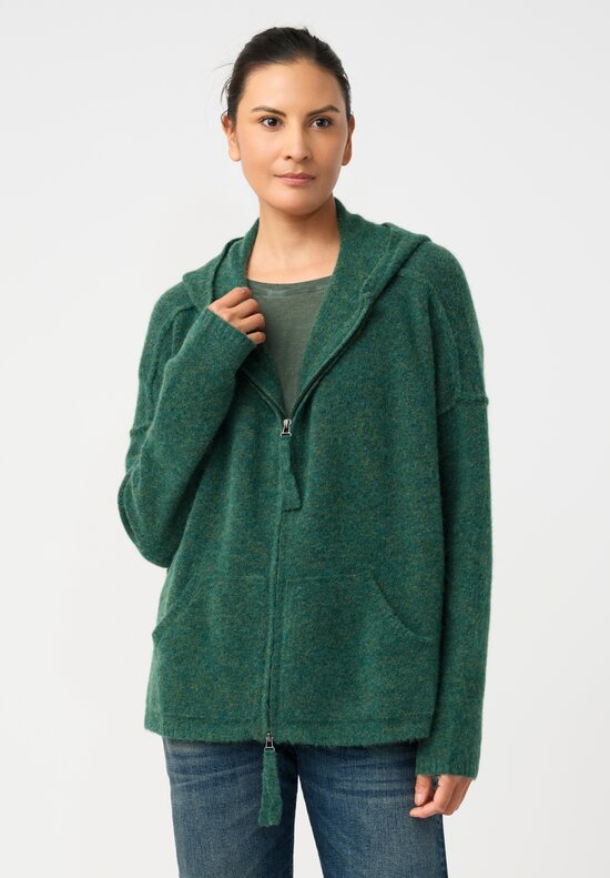 Rundholz DIP Knit Alpaca Blend Zip Front Hooded Sweater