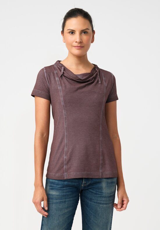 Rundholz DIP Stretch Cotton Jersey Drawstring Cowl Neck Tee